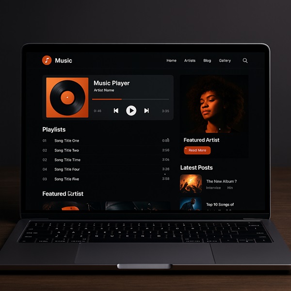 سایت موزیک آماده با قالب آسترا پرو مجله بدونیم 1