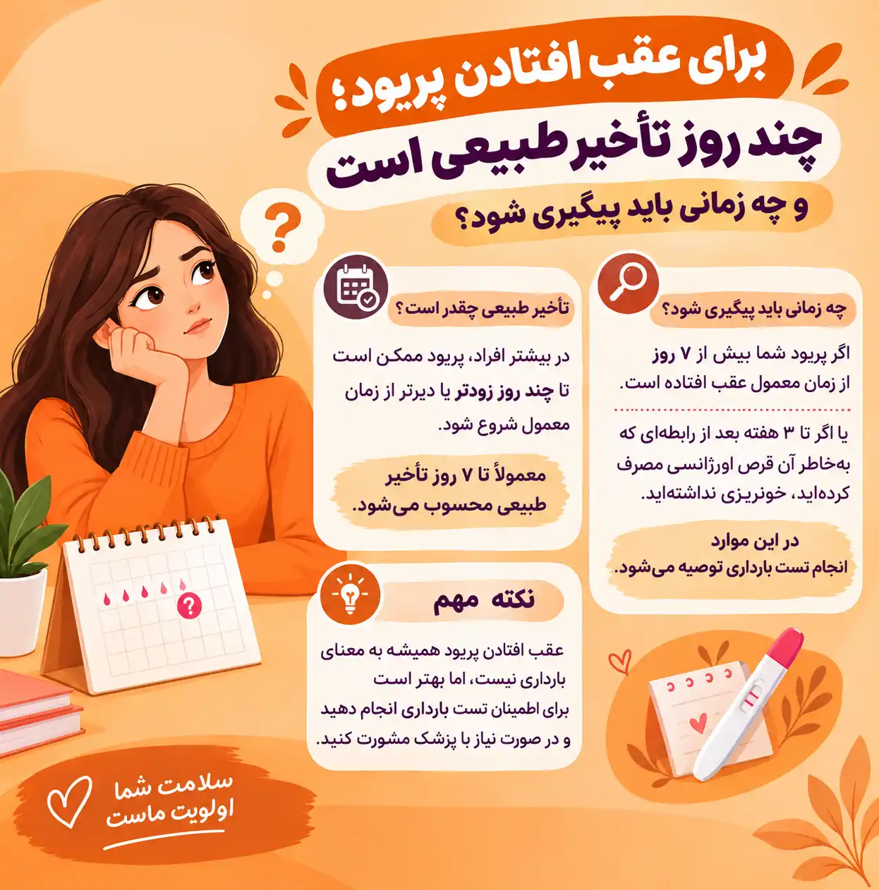 عقب افتادن پریود تا چند روز طبیعی است؟